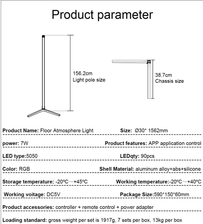 RGB LED Floor Lamp