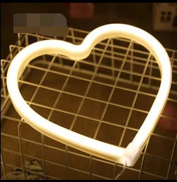 Neon Heart Night Lights
