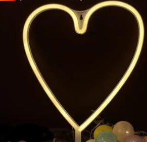Neon Heart Night Lights