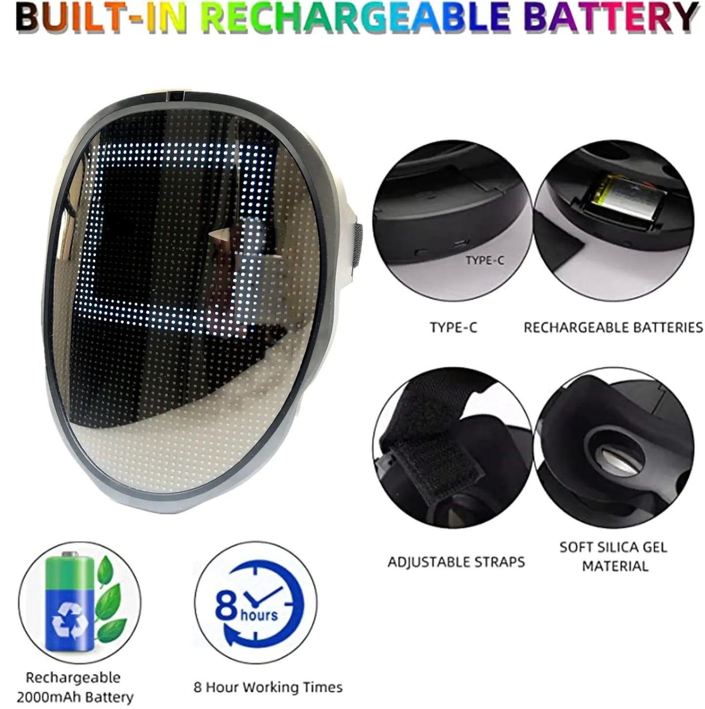 | GlowMask | LightSync Mask | LED Beat Mask | NeonGlow Mask |
PulseMask | FlashFace Mask | BeamMask | LumiMask |