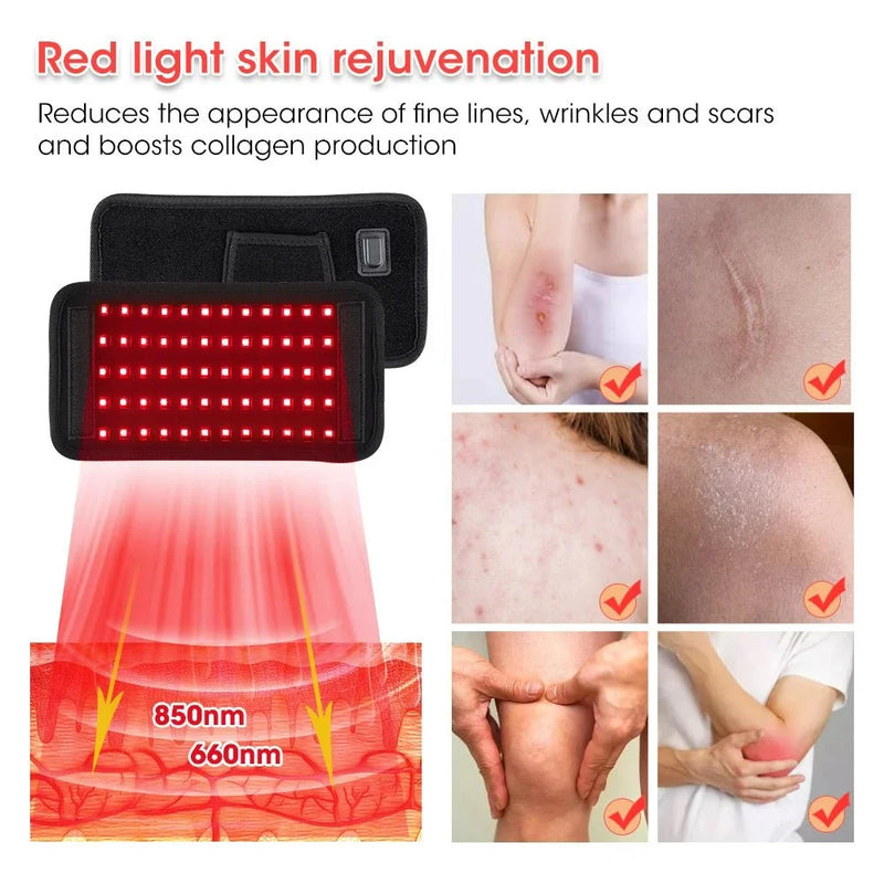 LED Red Light Therapy Belt - Portable Belt for Body Slimming & Pain Relief